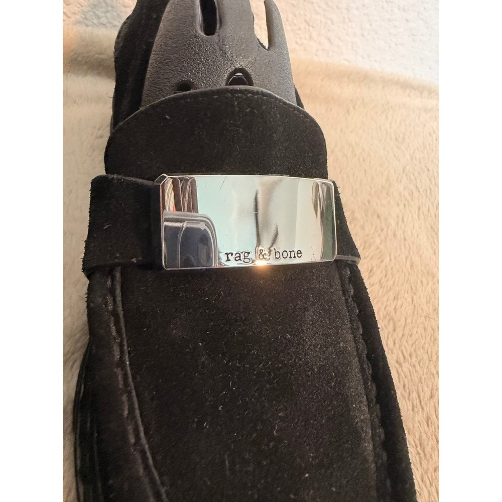 Rag & Bone Shiloh 2.0 Black Suede Lug Sole Loafers Shoes Womens 36.5 US 6.5 - Picture 2 of 8